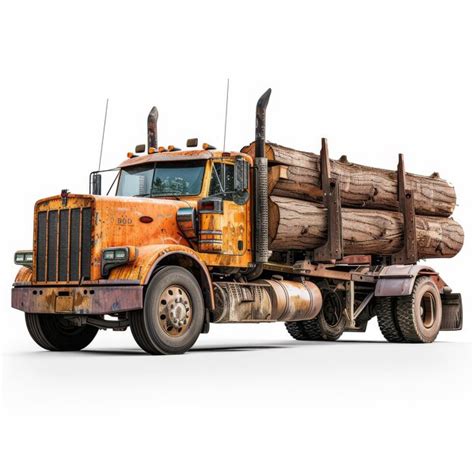 Premium Photo Logging Truck Isolated