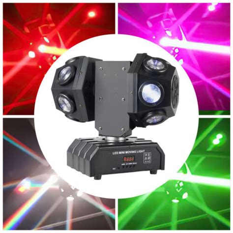 LED Dual Moving Head Light RGBW Gobo Beam Stage Lighting DJ Disco Show