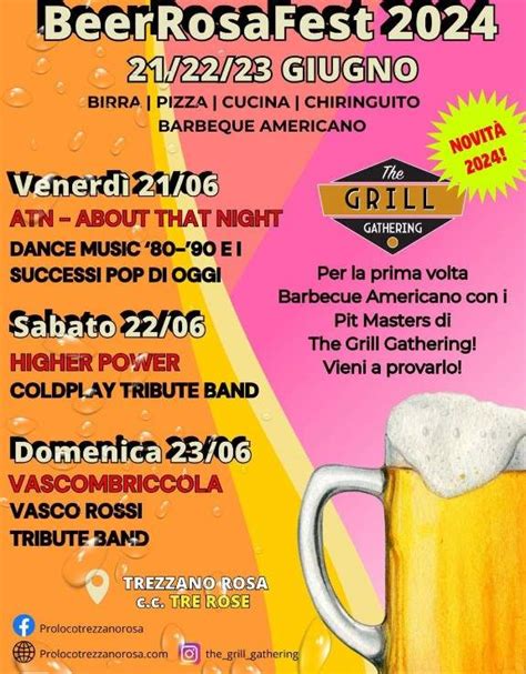 BeerRosaFest 2024 21 22 23 Giugno 2024 Trezzano Rosa