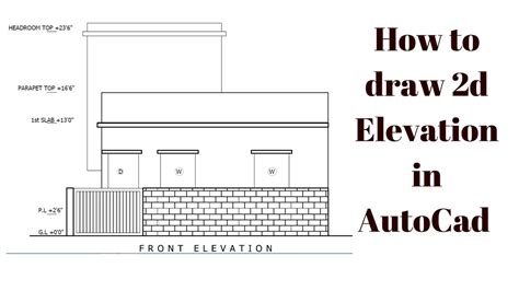 How To Draw Elevation In Autocad Hindi Youtube