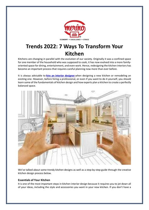 PPT Trends 2022 7 Ways To Transform Your Kitchen PowerPoint