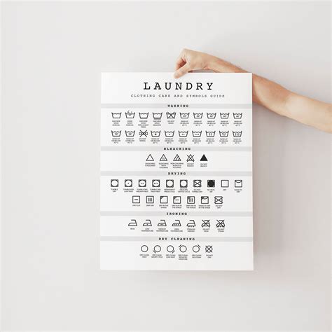 Printable Laundry Symbols Guide Laundry Care Cheat Sheet Etsy Laundry Symbols Laundry Care