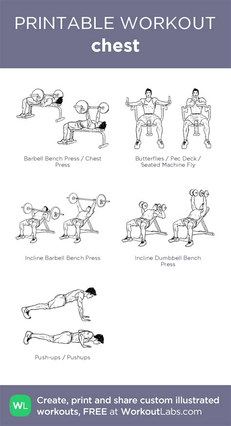 Printable Chest And Bicep Workout