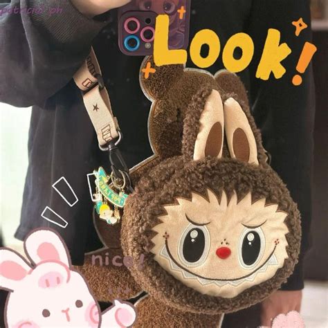 PATRICIA Labubu Plush Bag Tote Bag Cartoon Labubu Doll Bag Grils