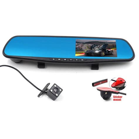 Car Rear View Camera Kit - DVR Monitor, 3 Cameras, Side View, Night Vision, 650mAh Battery, G ...