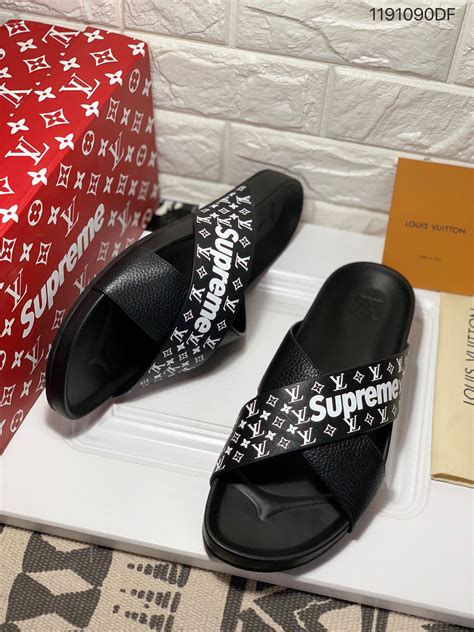 Louis Vuitton Lv Man Slippers Supreme Slides Louis Vuitton Men Shoes