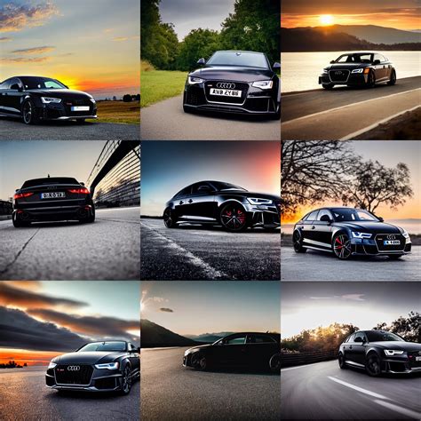 Black Audi Rs Driving Towards Sunset Stable Diffusion OpenArt