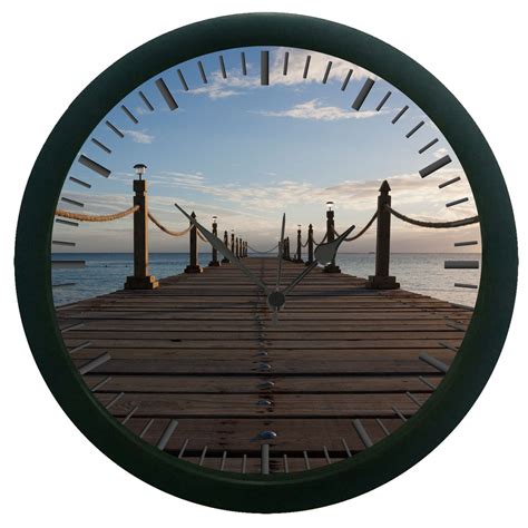 Buy AE World Beach Bridge 3D Wall Clock With Glass Online 469 From