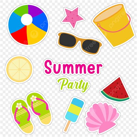 Summer Party Png Transparent Sticker Summer Party Illustration Sale