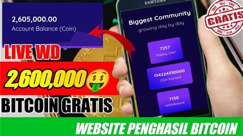 Live Wd Misi Cuma Klaim Website Penghasil Bitcoin Web