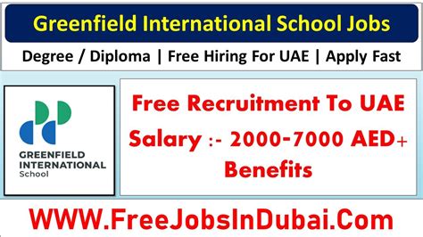 Greenfield International School Careers Jobs Vacancies In UAE