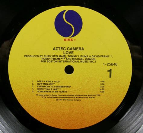 Aztec Camera Love Lp 1987 Synth Pop Exc Vinyl Guitar Gallery Of