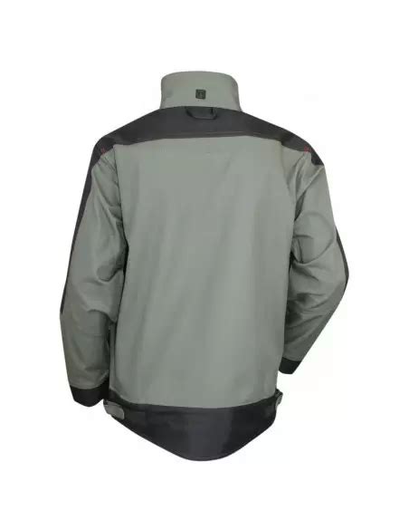 Blouson Bicolore Col Montant Et Multipoches Kaki Gris Nuit