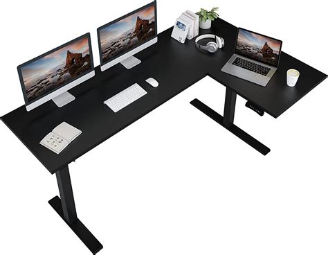 Flexispot Corner Desk Dual Motor L Shaped Computer Electric Standing