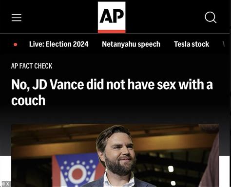 Jd Vance Sex Slur Is Deleted By Ap After Wire Agency Decided To Fact