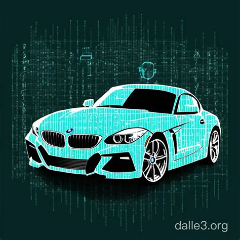 Turquoise Bmw Z4 Car Drawing Ascii Art On Dark Background Dalle3 Ai