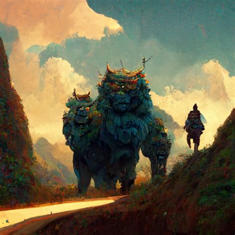 Journey To The West Lion Orc Armor Artstation Midjourney