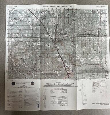 Us Military Topographic Map Camp Bullis Texas Tx San Antonio Spec Ed