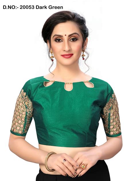 Amrutam Fab Womens Phantom Silk Blouse With Round Neck At Rs 405 Piece