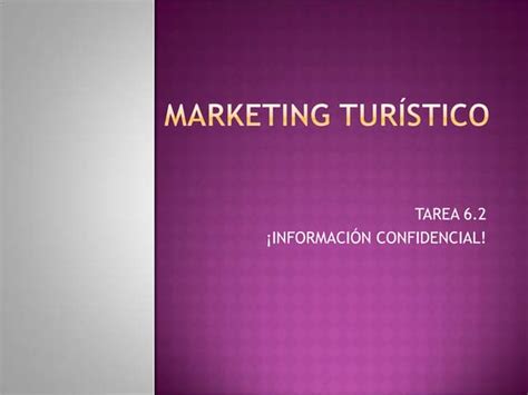 Marketing Turístico Ppt