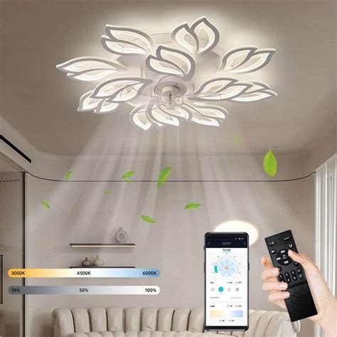 Yardreeze 35.5 in. LED Indoor White Modern Ceiling Fan with Lights ...