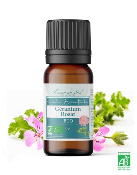 Huile Essentielle Bio De G Ranium Rosat Lueur Du Sud