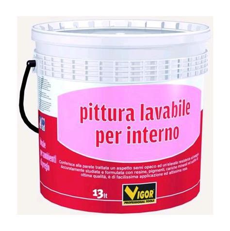 Pittura Murale Vigor Lavabile Int Bianco Lt