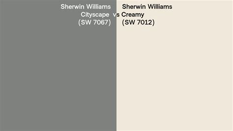 Sherwin Williams Cityscape Vs Creamy Side By Side Comparison