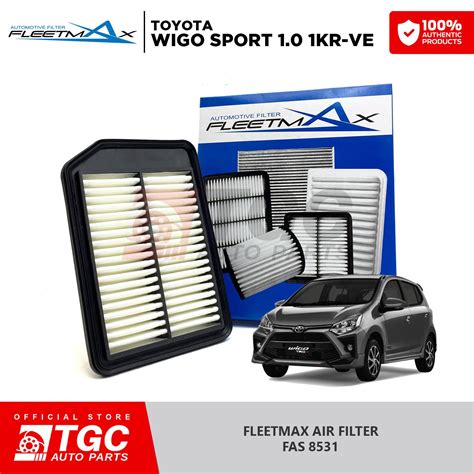 Fleetmax Air Filter Air Cleaner Toyota Wigo Fas Pc