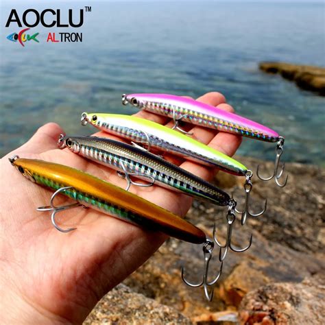 Aoclu Wobblers Super Qualidade Cores Cm G Hard Bait Minnow