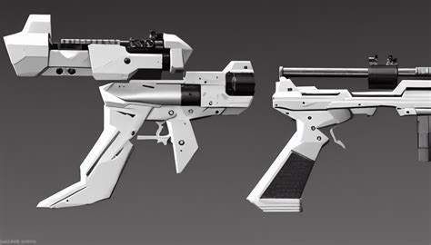 KREA Extremely Detailed Realistic Side View Of A Sci Fi Bullpup Laser