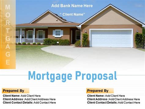 Mortgage Proposal Powerpoint Presentation Slides Presentation Graphics Presentation