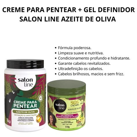 CREME PARA PENTEAR GEL DEFINIDOR SALON LINE AZEITE DE OLIVA Teruya