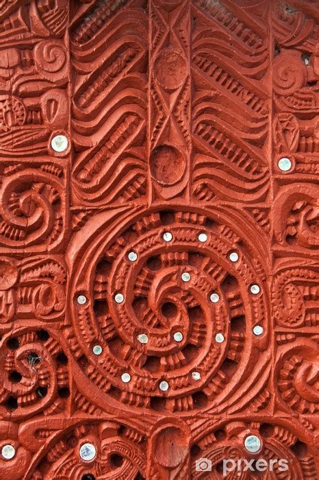 Wall Mural Maori Carving - PIXERS.US