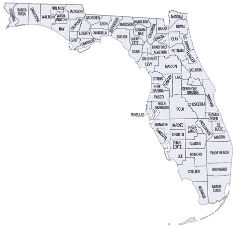 Florida counties - /geography/US_counties/simple_county_maps/Florida ...