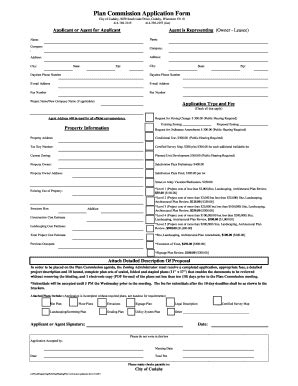 Fillable Online Plan Commission Application Form Cudahy Fax Email