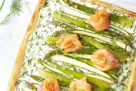 Plaattaart Met Groene Asperges Ricotta En Gerookte Zalm Recepten