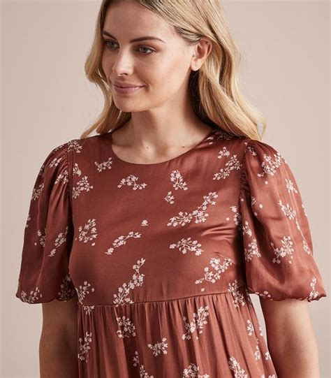 Preview Puff Sleeve Tiered Midi Dress Target Australia