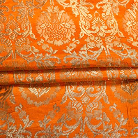 Buy Yellow Golden Kinkhab Banarasi Silk Fabric For Best Price Reviews