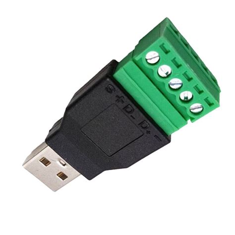 Pvc Usb 20 Type A Malefemale To 5 Pin Screw Connector For Terminal