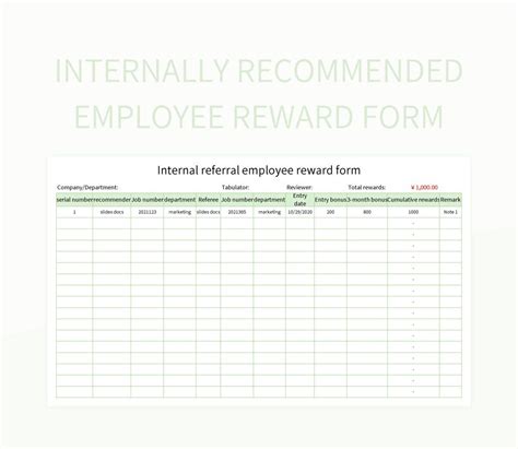 Free Reward Form Templates For Google Sheets And Microsoft Excel