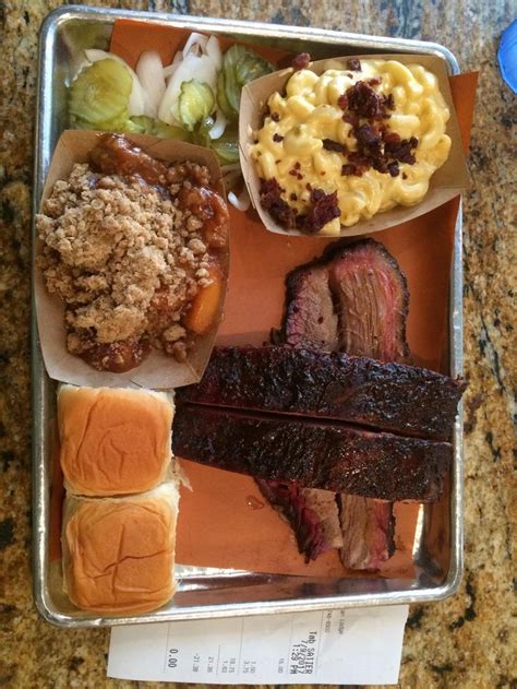 [i Ate] Texas Style Barbecue Ribs Brisket Bacon Macandcheese And Apple Crumble The Smokiness And