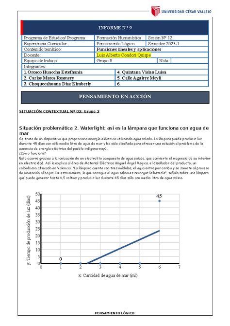 Informe Pensamiento Logico Pensamiento L Gico Ucv Studocu