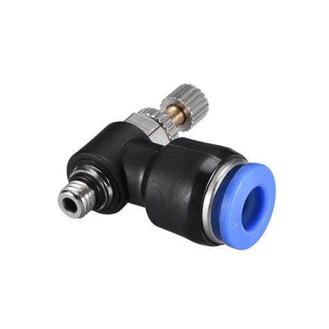 Uxcell Push To Connect Air Flow Control Valve Elbow 6mm Od X M5 Male