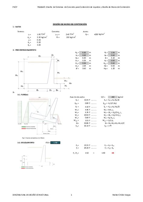 Pdf Muro De Contención En Voladizo Richard Eduard Tejada Villanueva