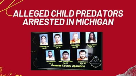 Sting Operation In Genesee County Michigan Busts 8 Alleged Predators