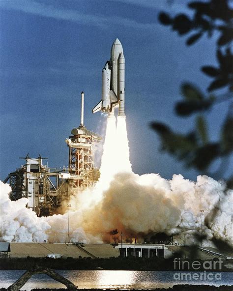 Launch Of First Space Shuttle Sts Photograph By Nasa Science Photo