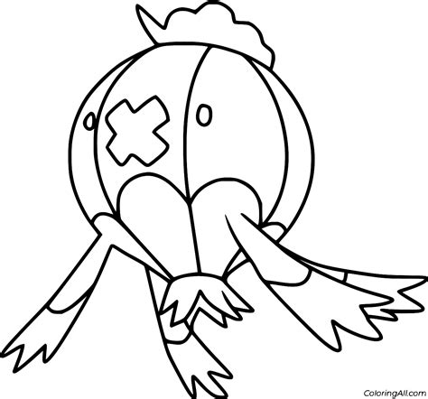 Drifblim Coloring Page - ColoringAll