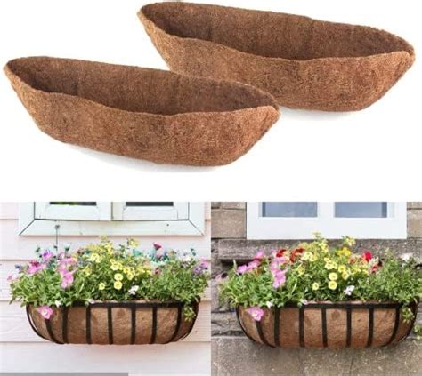 Erock 2pcs 24303648 Inch Trough Coco Linersnatural Coconut Coir Fiber