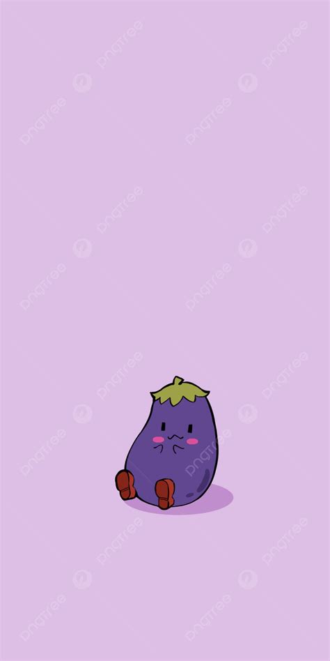 Cute Eggplant Mobile Phone Background Wallpaper Cute Vegetables